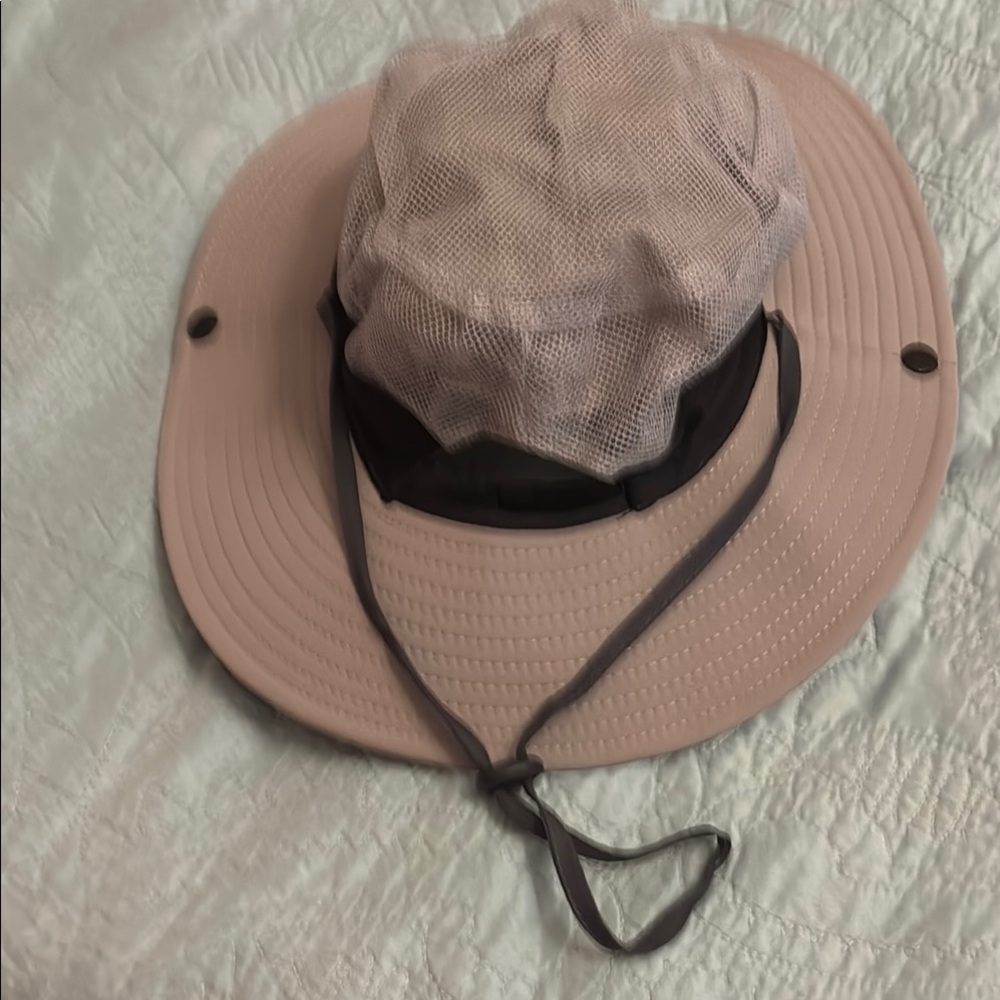 Men's Tan Sun Hat with Mesh Crown